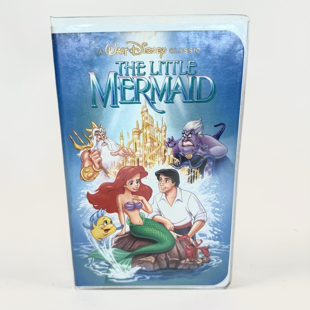 "RARE"‎ BANNED COVER Disney The Little Mermaid (VHS, 1989Black Diamond Edition)